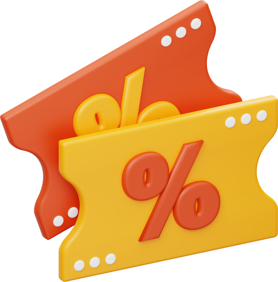 Discount Coupons 3D Icon